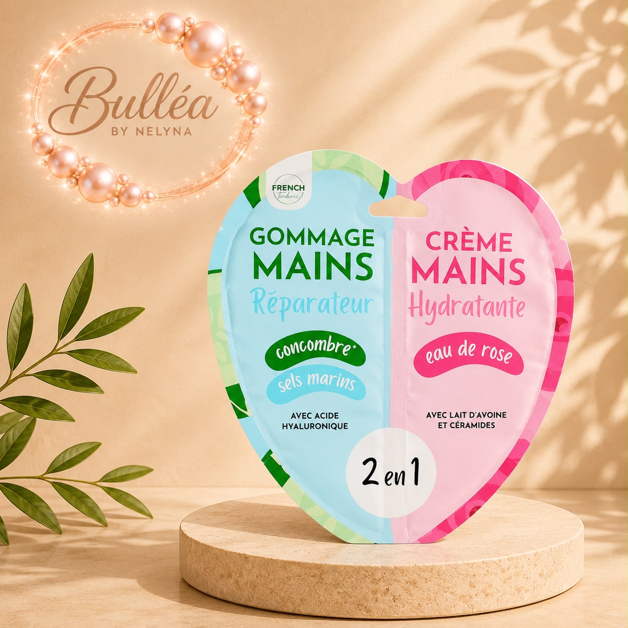 Duo Soin Mains 2-en-1 – Gommage Réparateur & Crème Hydratante