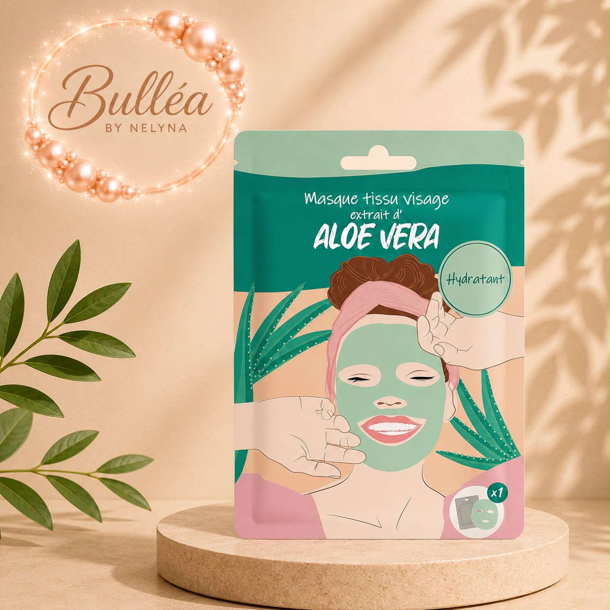 Masque Visage en Tissu Aloe Vera – Hydratant