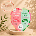 Duo Soin Mains 2-en-1 – Gommage Pêche & Crème Concombre