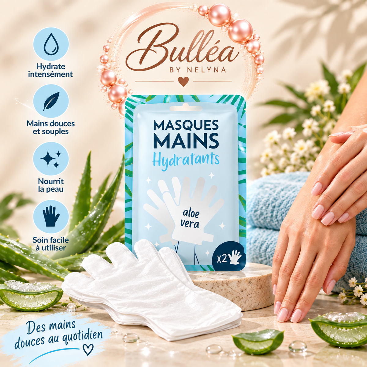 Masque Mains Hydratant Aloe Vera
