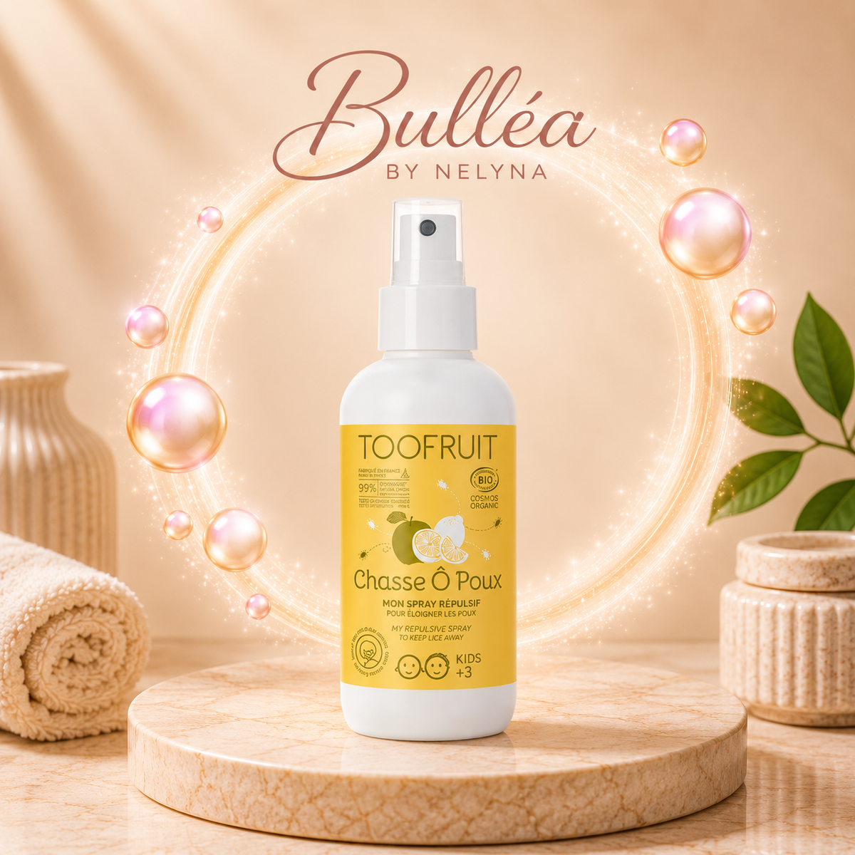 Spray Répulsif Chasse Ô Poux Bio TOOFRUIT