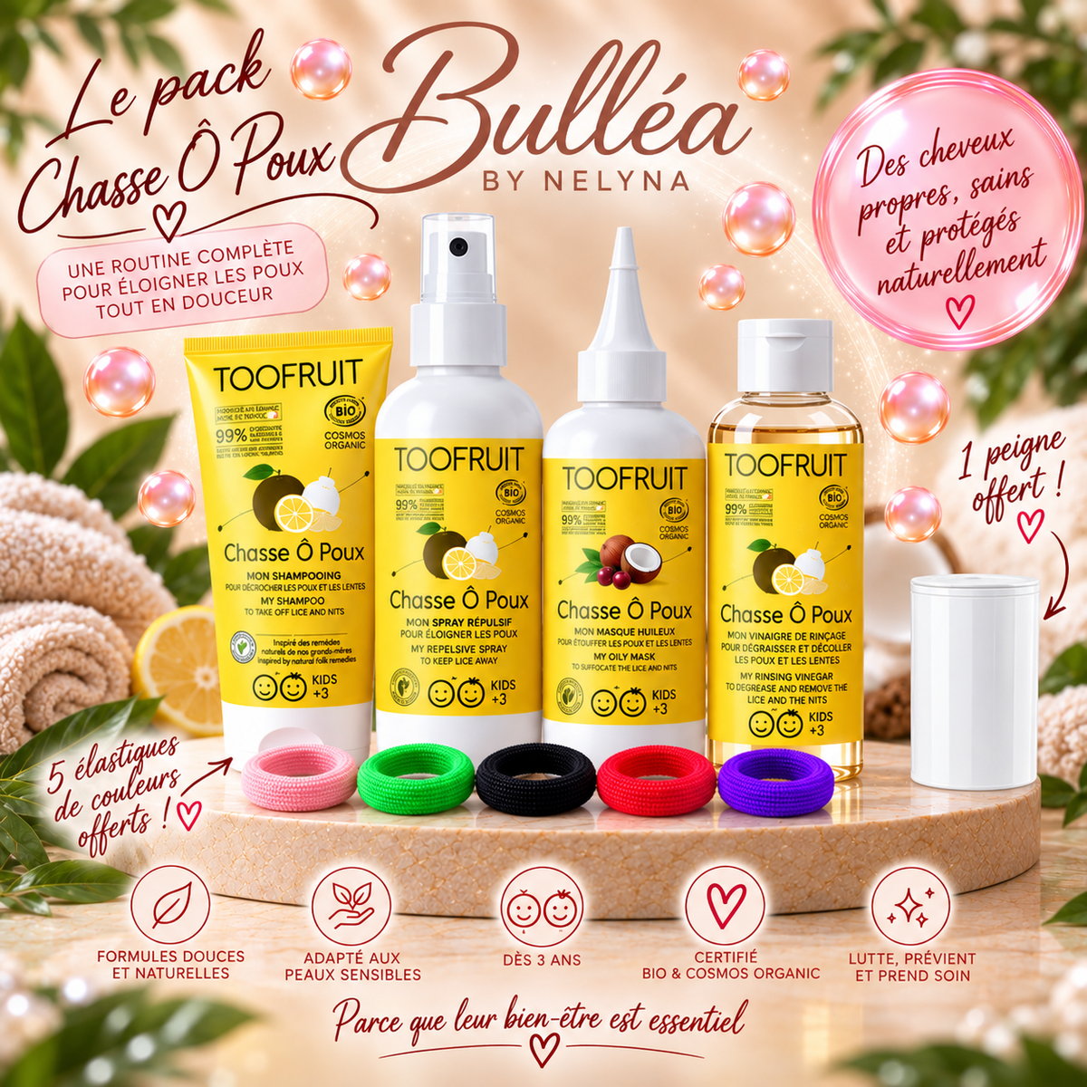 Pack Complet Anti-Poux Bio TOOFRUIT