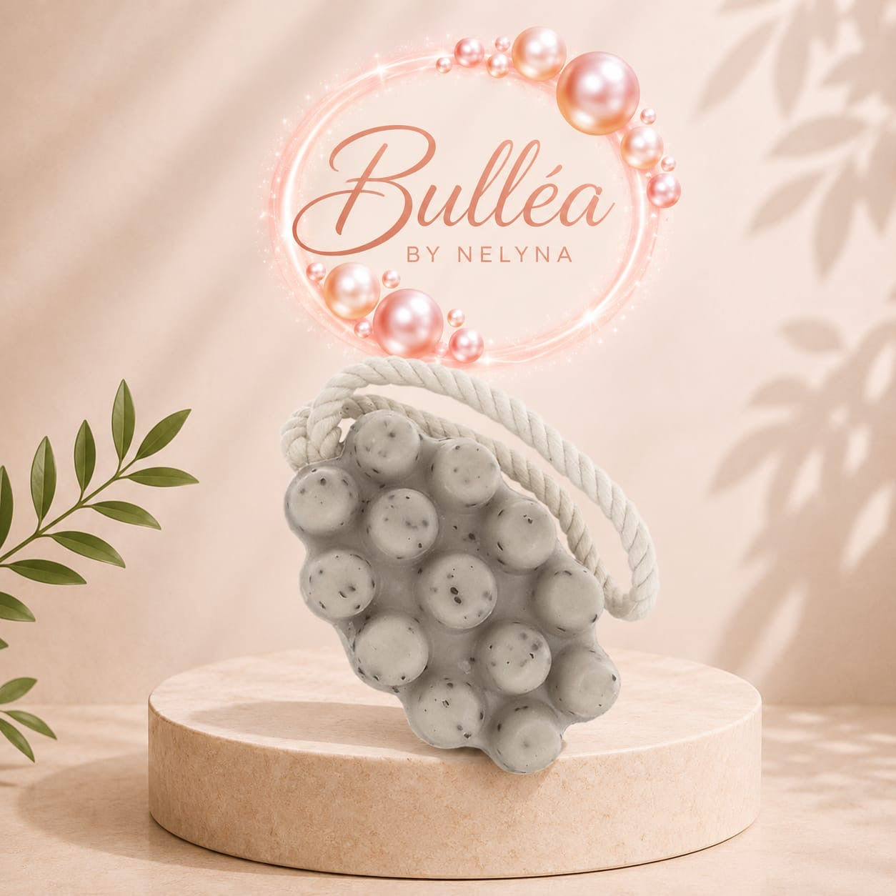 Savon de Massage Exfoliant aux Graines de Kiwi – Parfum Bambou