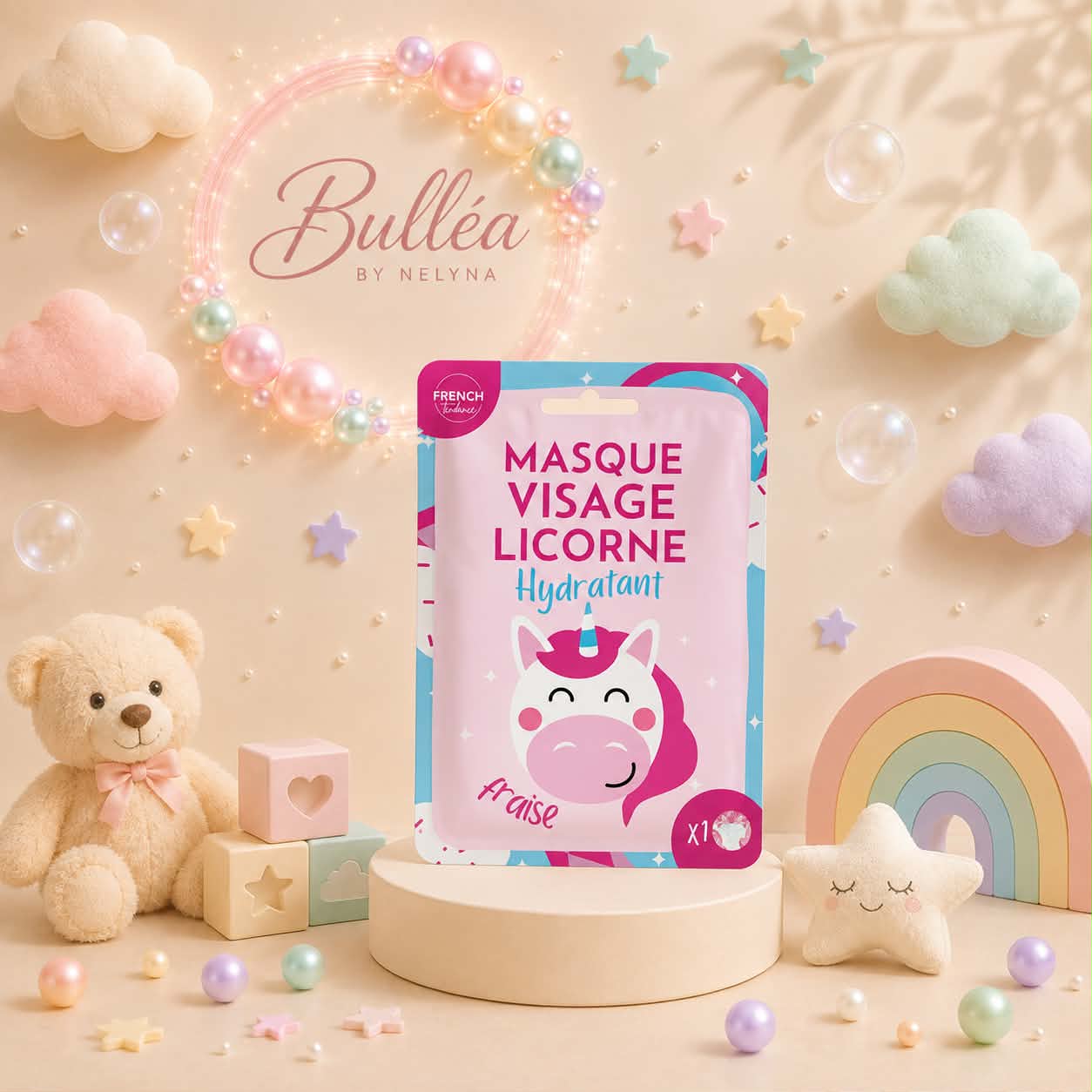 Masque Visage Licorne Hydratant – Fraise